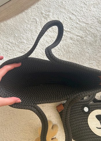 siyah örgü çanta yeni - Görsel 5