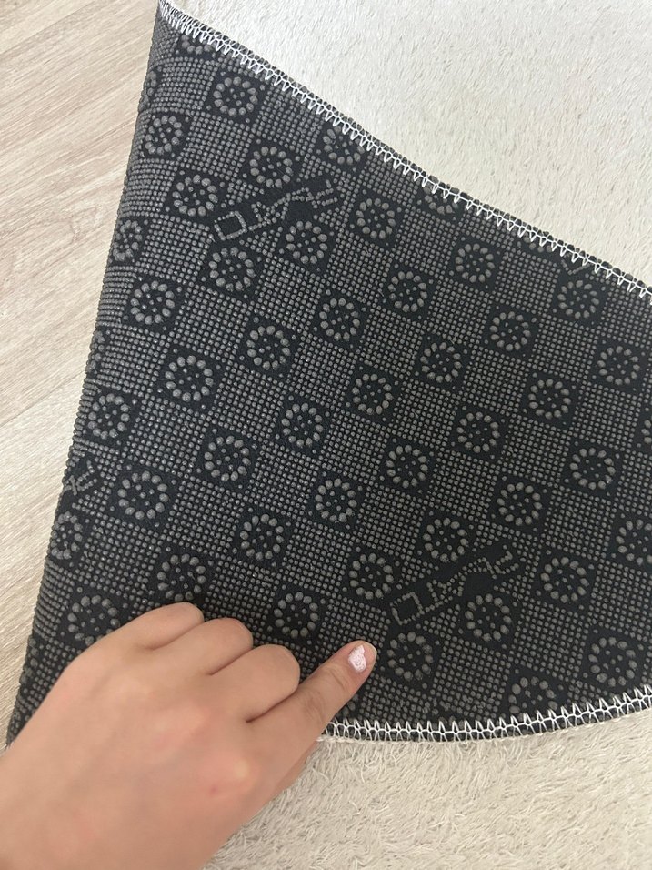 Çağdaş Bej Gri Tonlu Düz Halı - Görsel 3