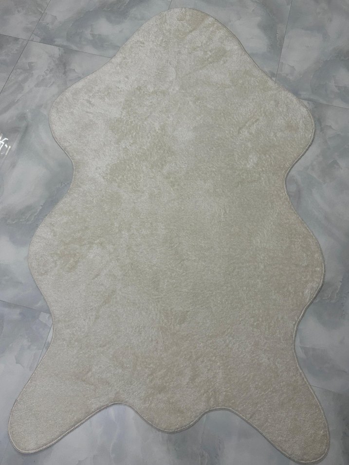 Bej Gri Modern Düz Halı - Görsel 2