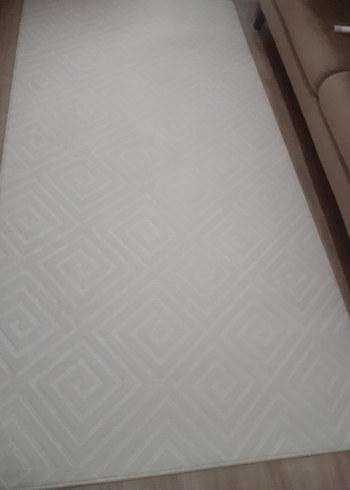 Soyut Desenli Beyaz Gri Modern Halı - Görsel 3