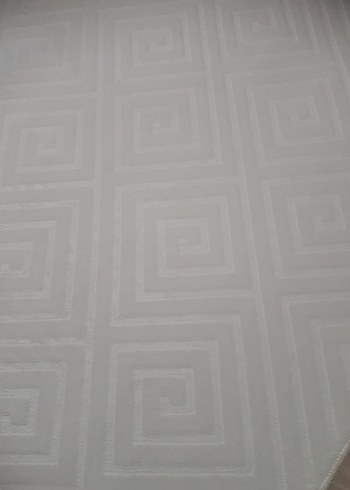 Soyut Desenli Beyaz Gri Modern Halı - Görsel 2