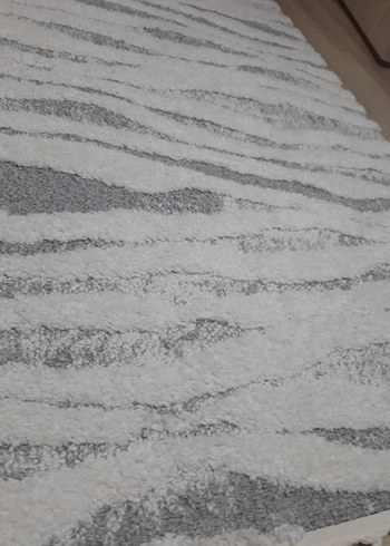 bohem shangy halı Gri Zebra Desenli Çağdaş Halı - Görsel 2