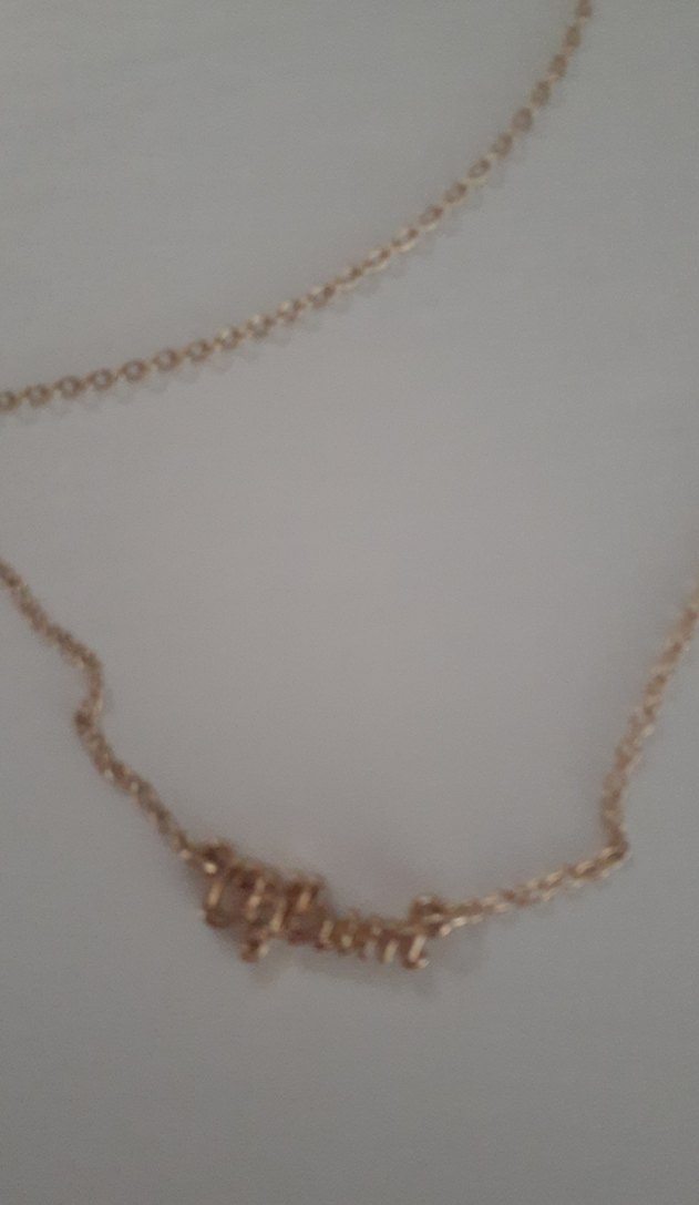 Altın Renk Zincir Detaylı Midi Kolye - Görsel 2