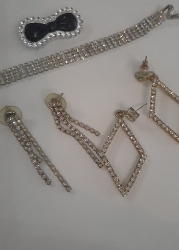 Altın Renkli Parlak Kadın Takı Seti - Görsel 2