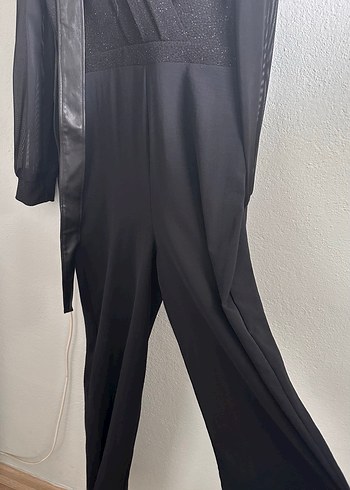 Kadın Siyah Uzun Goth Tulum - Görsel 2