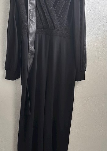 Kadın Siyah Uzun Goth Tulum - Görsel 5