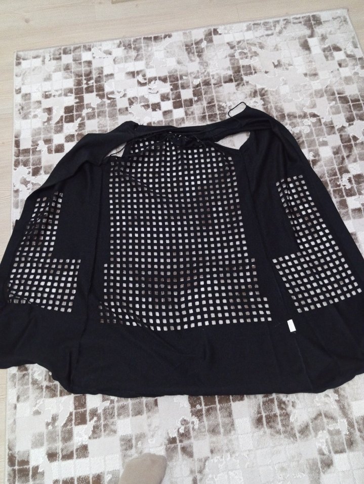 Kadın Siyah Uzun Kesim Kolsuz Gotik Yelek - Görsel 3