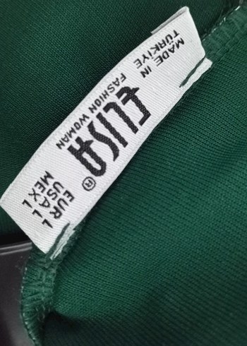 Kadın Yeşil Uzun Drapeli Elbise - Görsel 4