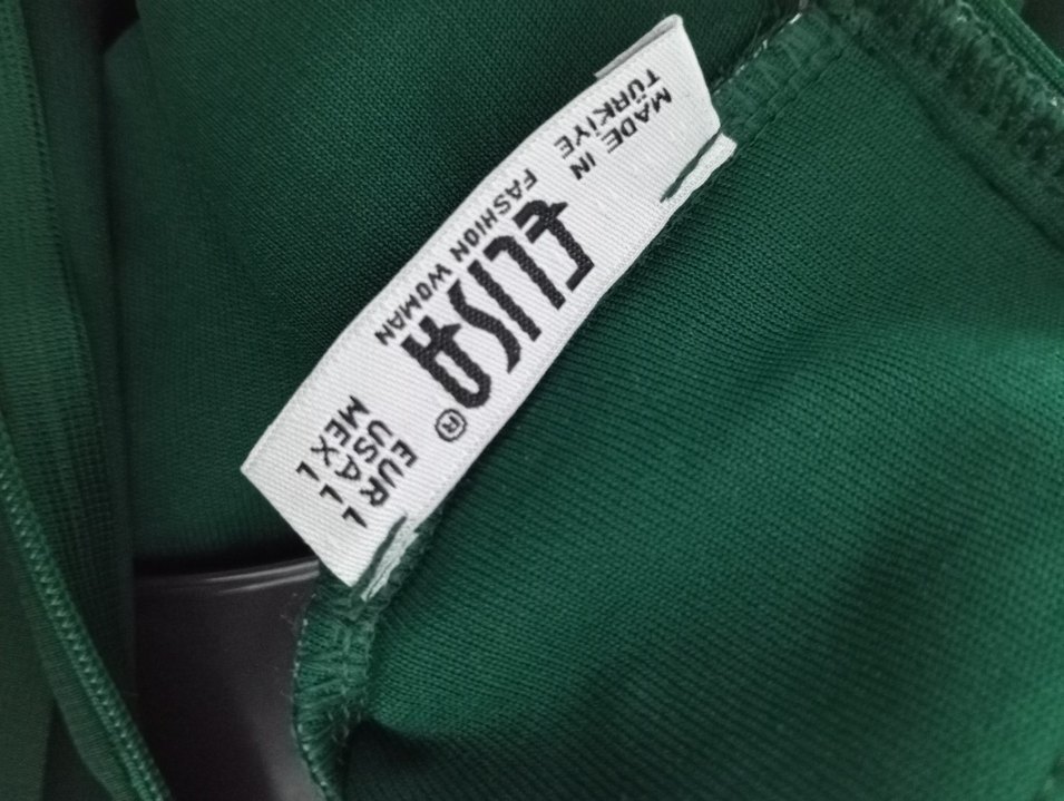 Kadın Yeşil Uzun Drapeli Elbise - Görsel 4