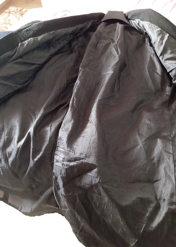 Düğmeli Siyah Midi Kadın Kaban - Görsel 3