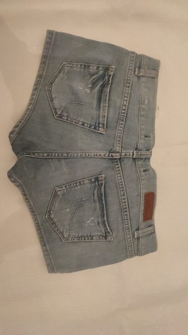 Kadın Gri Mini Bol Kesim Denim Şort - Görsel 2