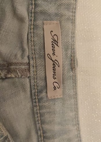 Kadın Gri Mini Denim Şort - Görsel 3