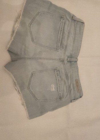 Kadın Gri Mini Denim Şort - Görsel 2