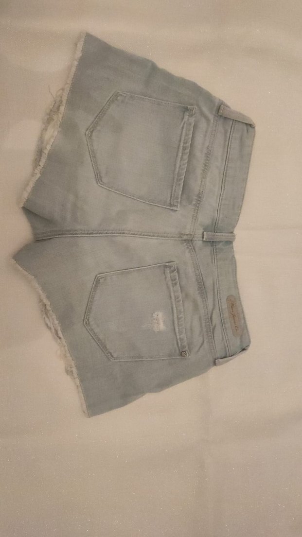 Kadın Gri Mini Denim Şort - Görsel 2