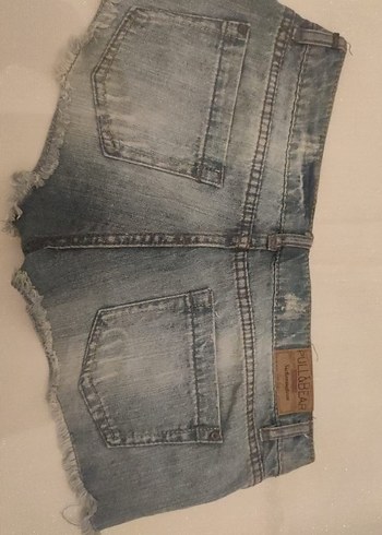Gri Kadın Mini Denim Şort - Görsel 2