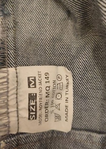 Düğmeli Koyu Mavi Kadın Denim Ceket - Görsel 3