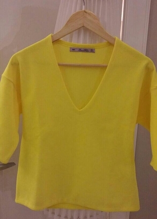 Zara Zara Sıfır Sarı Bluz