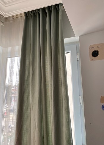 Modern Klasik su yeşili fon perde - Görsel 2