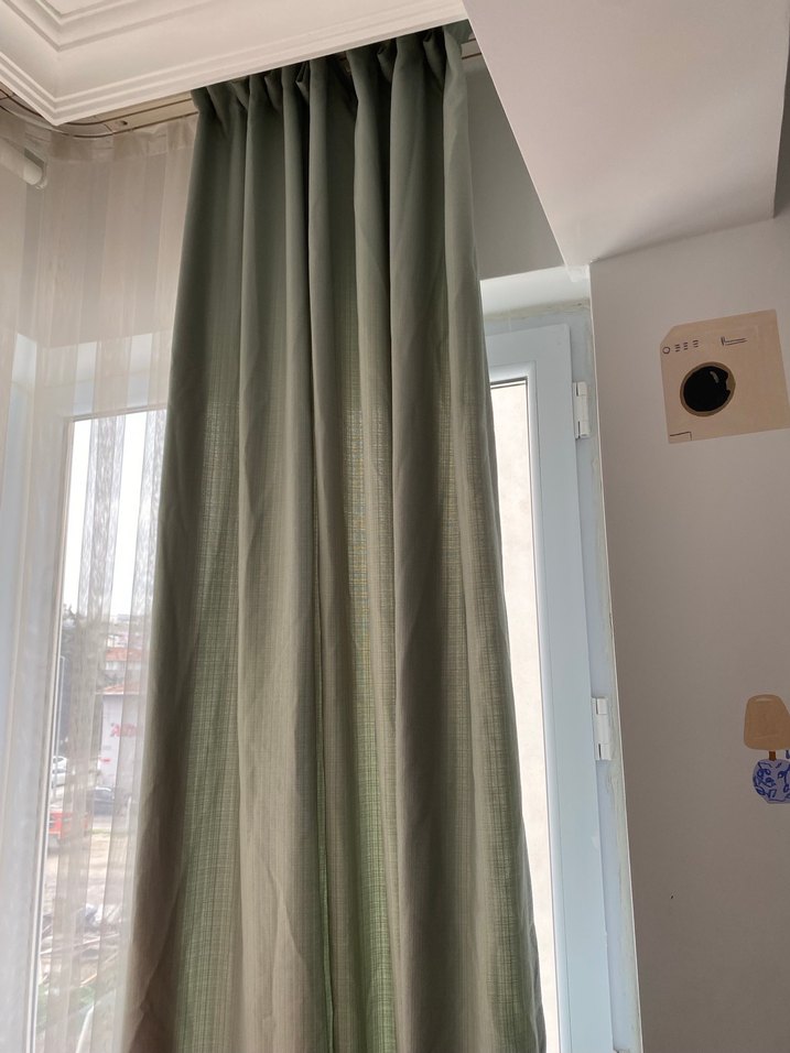 Modern Klasik su yeşili fon perde - Görsel 2