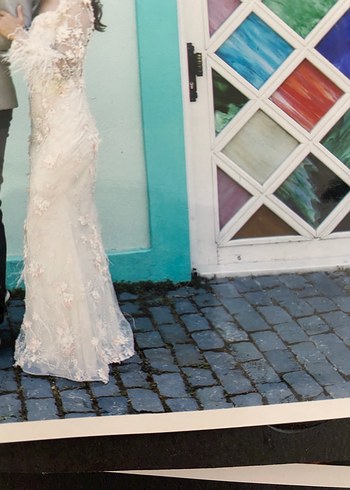 Diğer Pembe Dantel İşlemeli Balık Model abiye