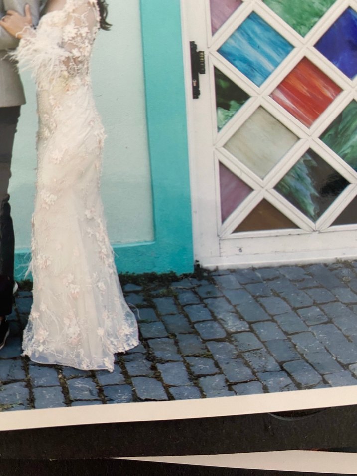 Pembe Dantel İşlemeli Balık Model abiye - Görsel 2