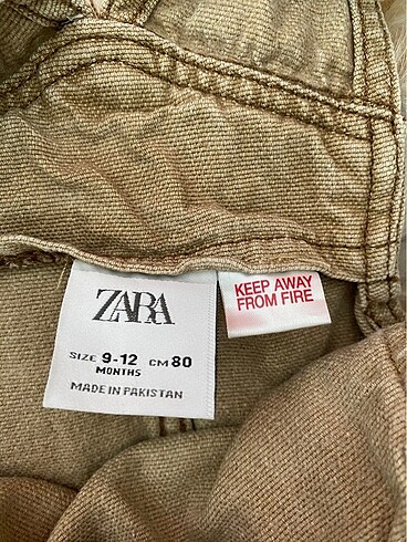 9-12 Ay Beden camel Renk Zara salopet