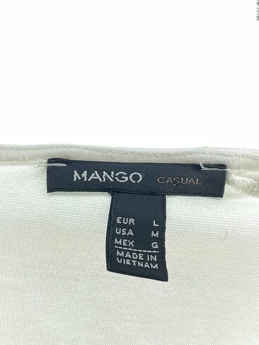 l Beden beyaz Renk Mango Kısa Elbise %70 İndirimli.