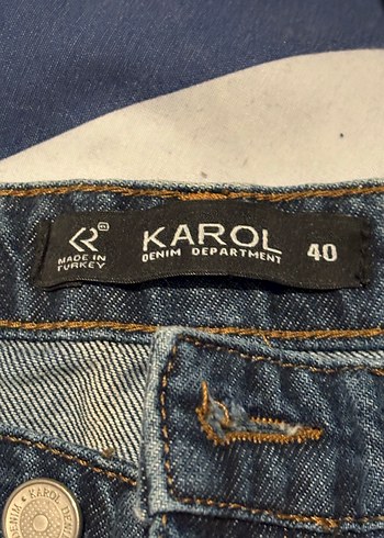 Kadın Koyu Mavi Bol Kesim Midi Kot Pantolon - Görsel 2