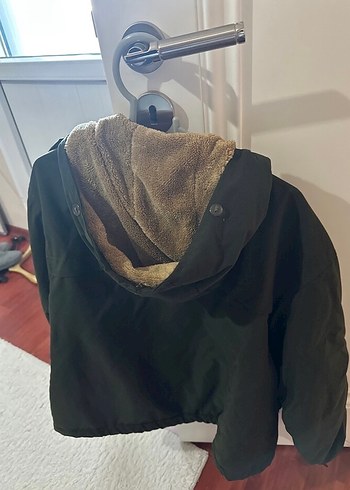 Düğmeli Kısa Yeşil Kadın mont - Görsel 2