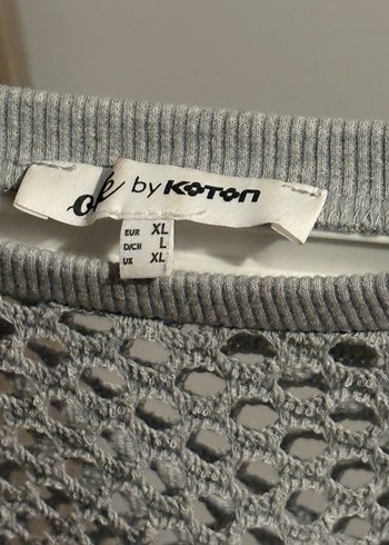 Gri Fileli Kadın Kazak Uzun Kollu - Görsel 2