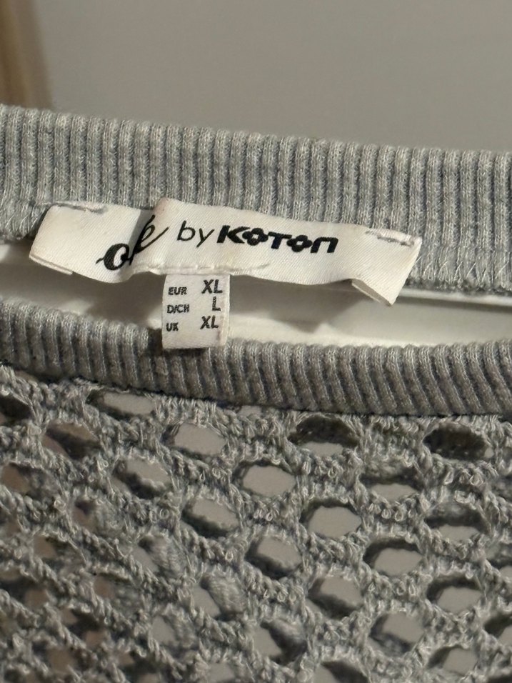 Gri Fileli Kadın Kazak Uzun Kollu - Görsel 2