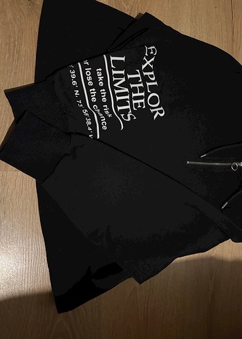 Siyah Yarım Fermuarlı Kadın Sweatshirt - Görsel 2