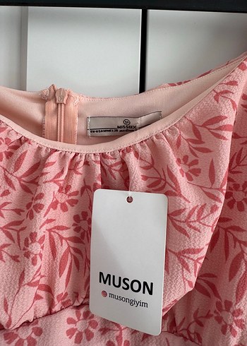 m Beden Pembe Straplez Mini Elbise