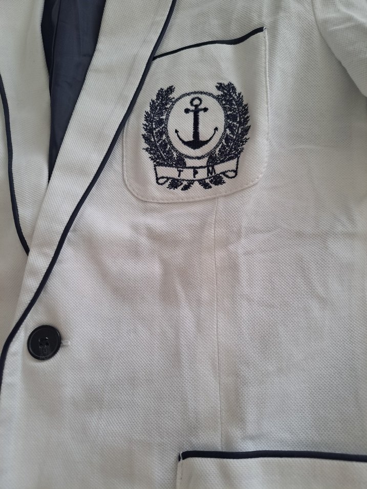 Düğmeli Beyaz Kadın Blazer Ceket - Görsel 3