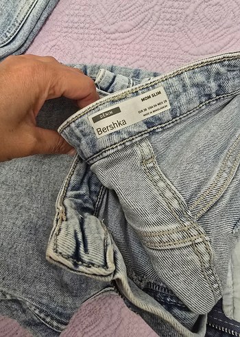 Düğmeli Gri Mavi Tie-Dye Salaş Kot Pantolon - Görsel 4