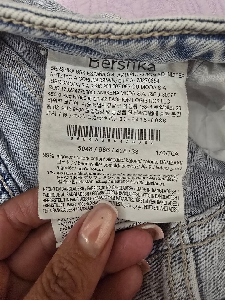 Düğmeli Gri Mavi Tie-Dye Salaş Kot Pantolon - Görsel 5