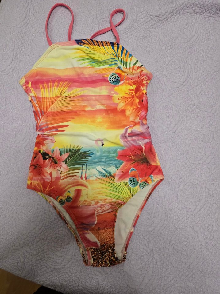 Renkli Desenli Kız Çocuk Mayolari - Görsel 4