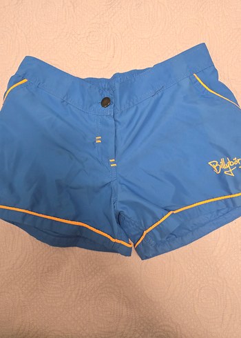 Mavi Rahat Kesim Mini Şort - Görsel 2