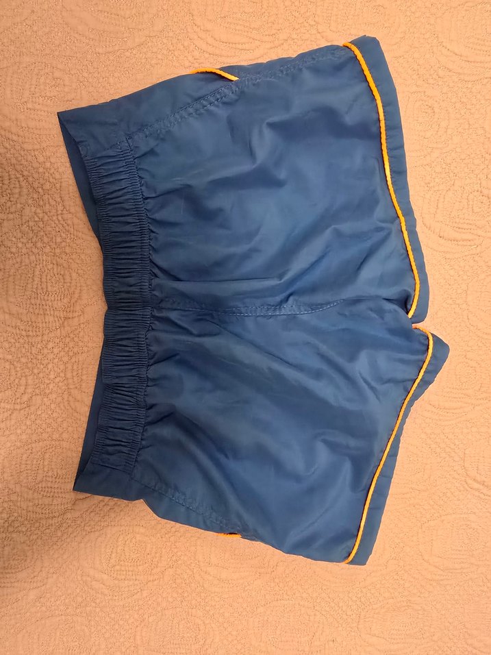 Mavi Rahat Kesim Mini Şort - Görsel 4