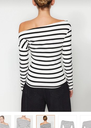 Kaık yaka bluz - Görsel 2