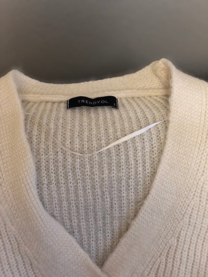 Renk Bloklu Örgü Kadın Hırka - Görsel 5