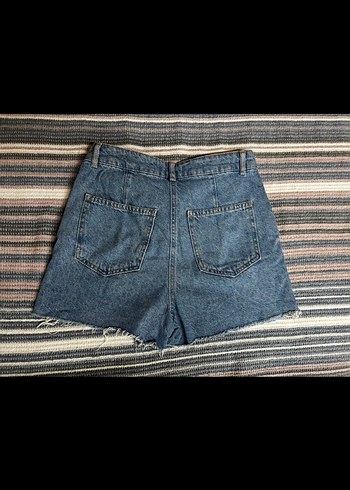 Düğmeli Kadın Mini Denim Şort Etek