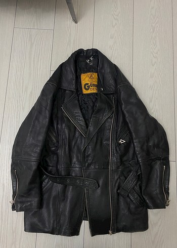 xl Beden siyah Renk Vintage Y2k hakiki deri ceket