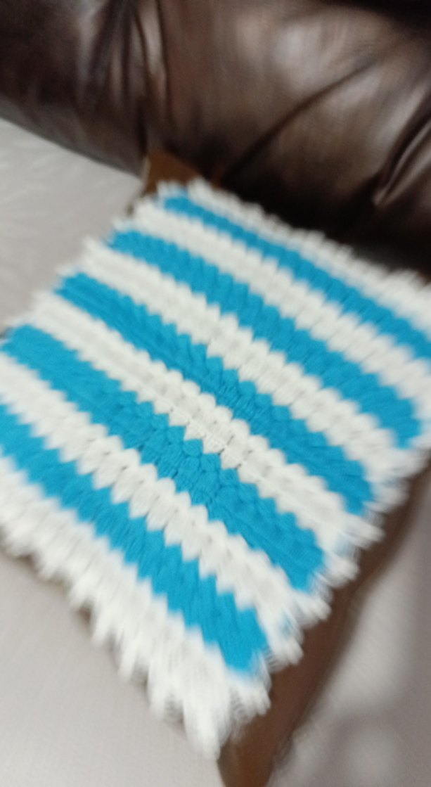 Mavi Beyaz Çizgili Banyo lifi - Görsel 3