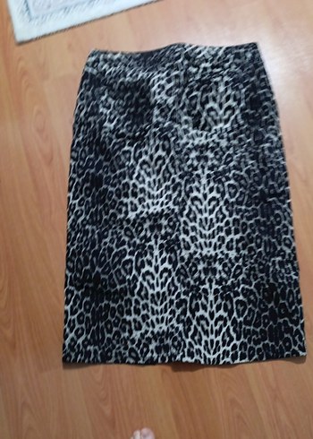Uzun leopar Desenli Dar Kesim  Etek - Görsel 8