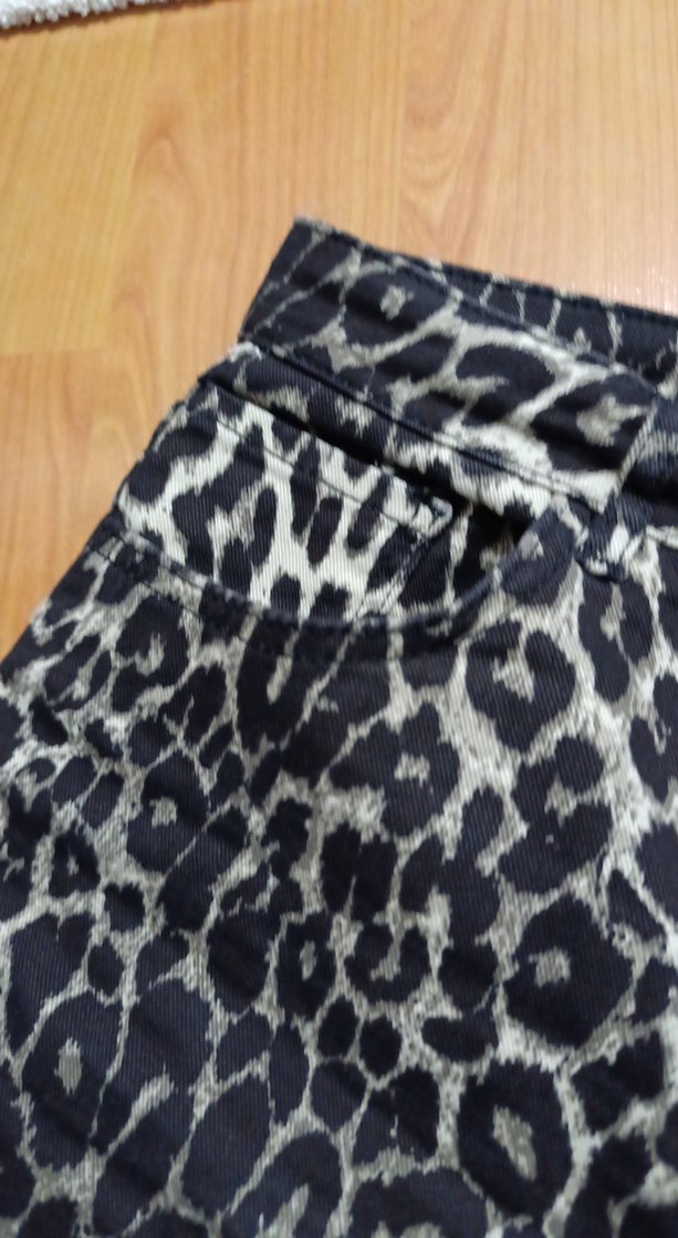 Uzun leopar Desenli Dar Kesim  Etek - Görsel 5