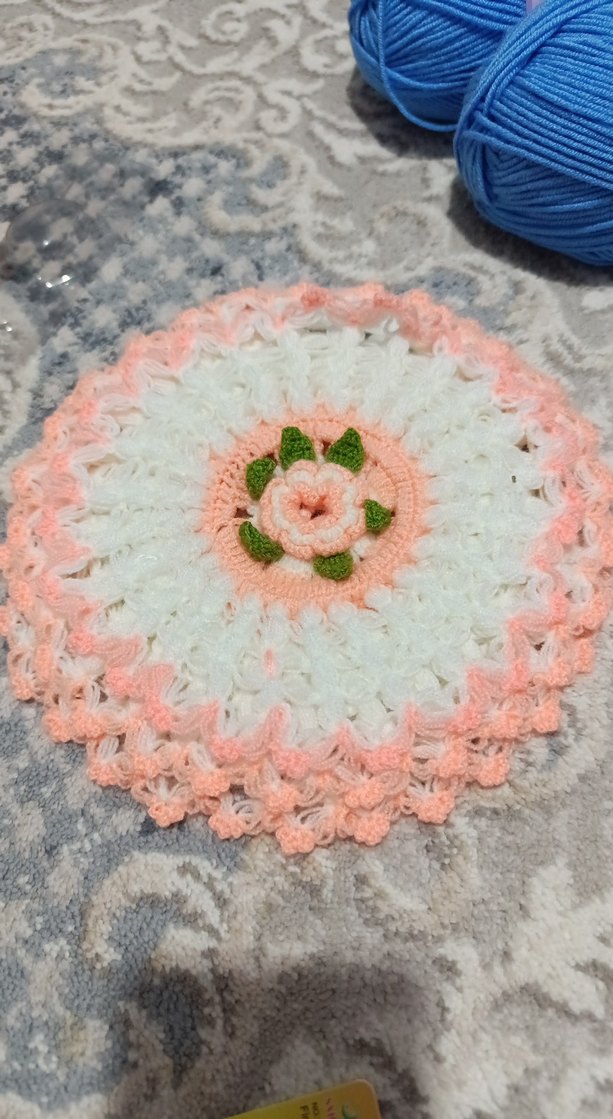 Nakışlı Çok Renkli Örgü Bebek lifi - Görsel 3