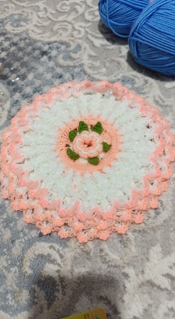 Nakışlı Çok Renkli Örgü Bebek lifi - Görsel 2