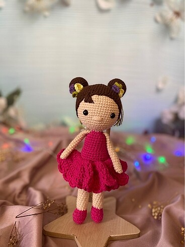 Beden Renk Amigurumi kız bebek