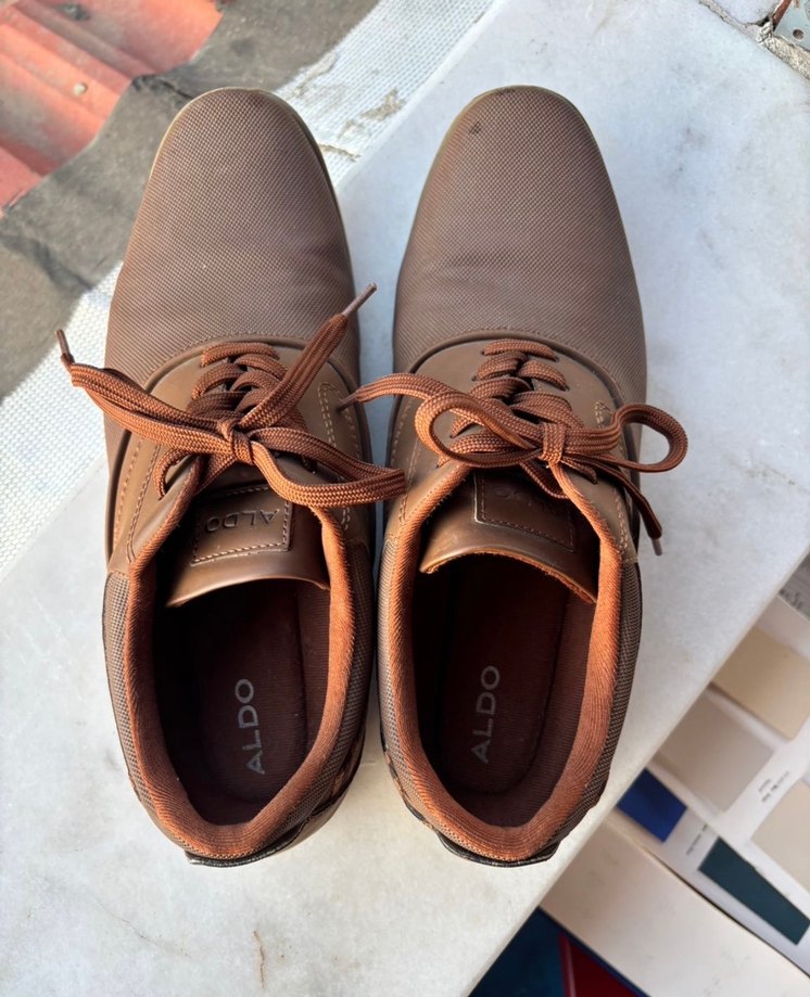 Aldo marka. Kahverengi Erkek Bağcıklar Minimalist Tasarım - Görsel 2